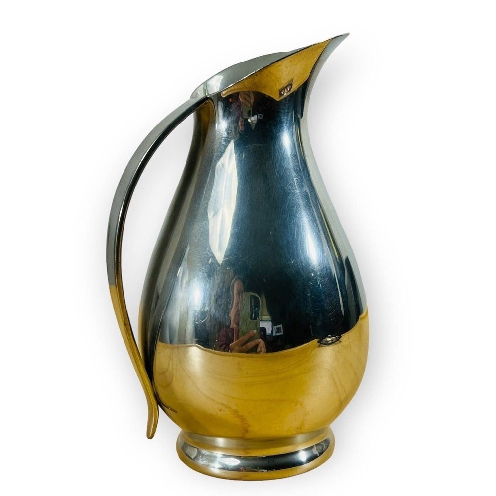 Royal Holland Daalderop Vintage MCM Chrome Creamer Pitcher Mid Century Dutch